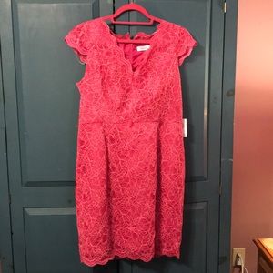 Calvin Klein pink form fitting dress